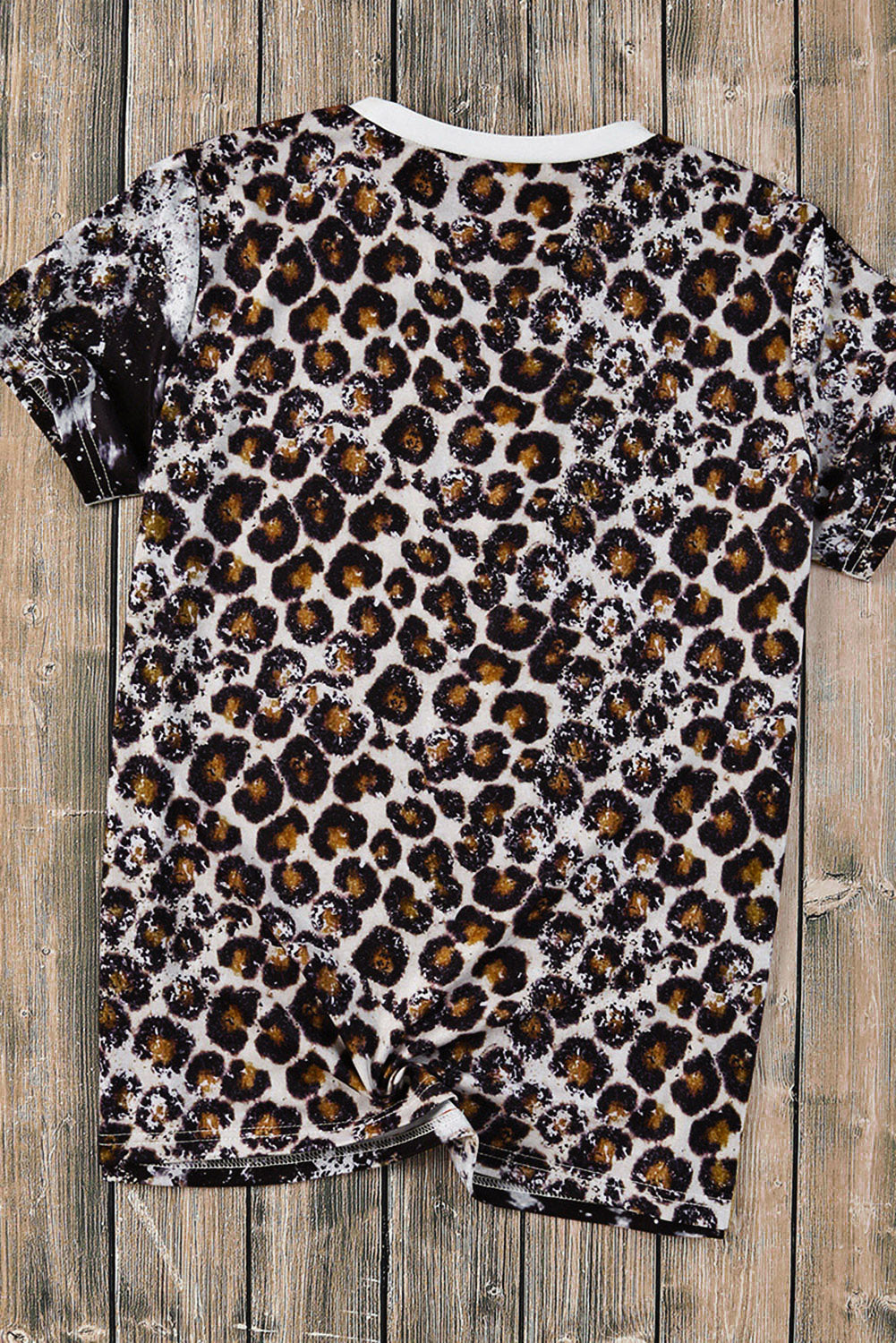 Leopard Mix Animal Print Bleached T Shirt