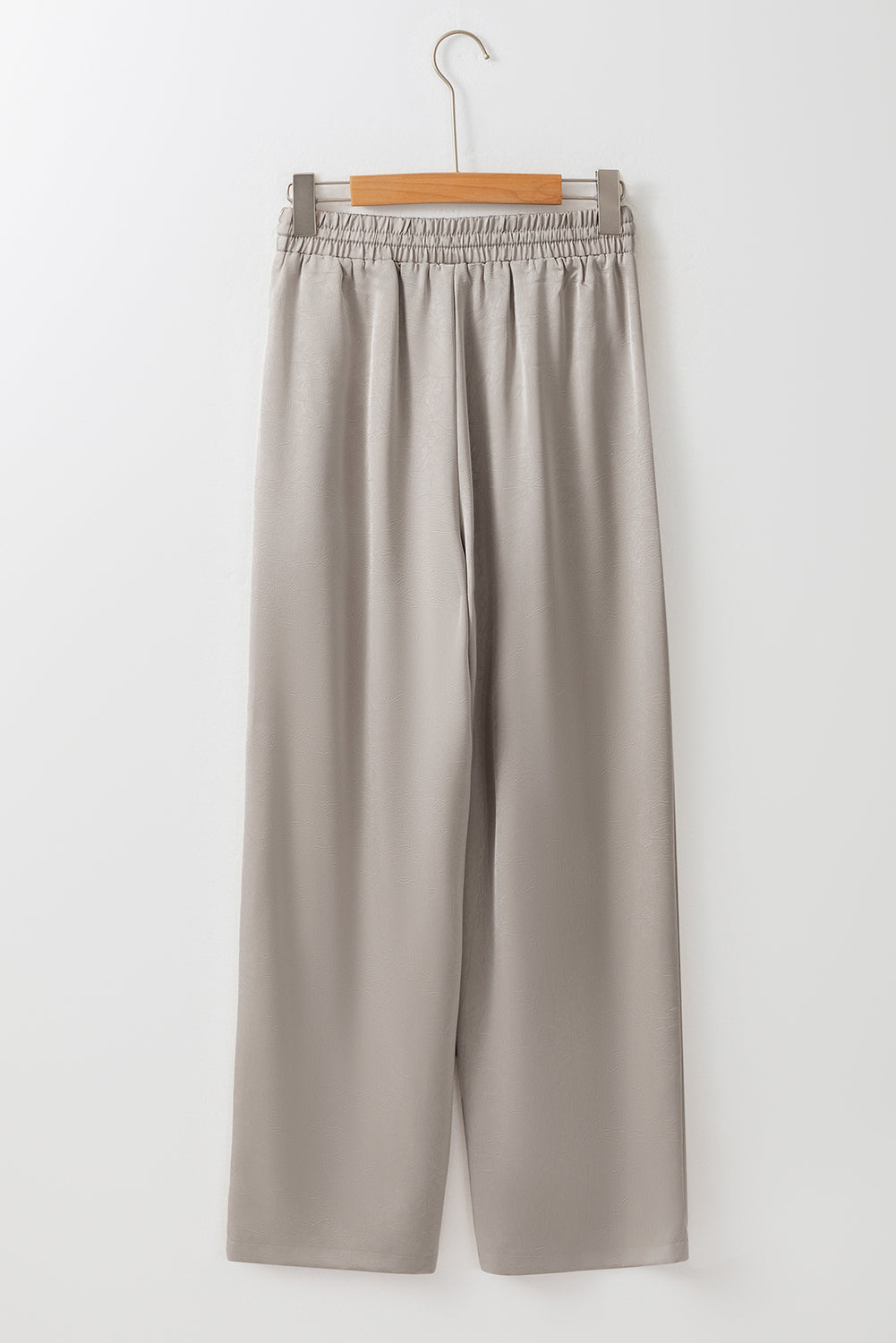 Jet Stream Solid Pleated Lace-up High Waist Wide Leg Pants