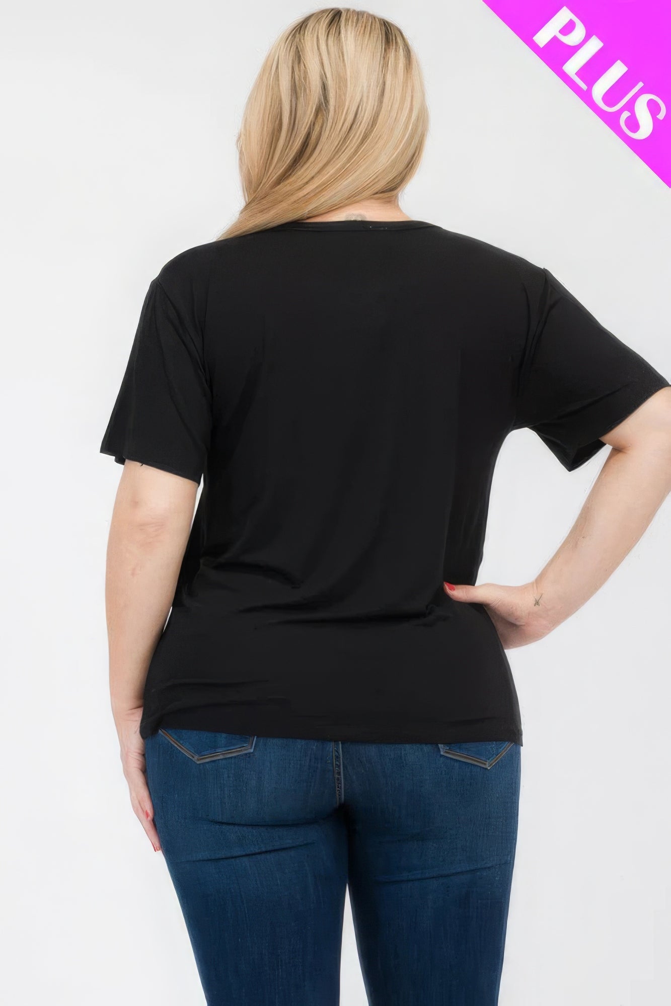 Plus Size Basic Short Sleeve T-shirt