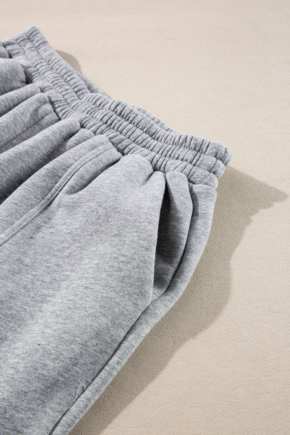 Gray Solid Exposed Seams Hoodie and Joggers Activewear Set