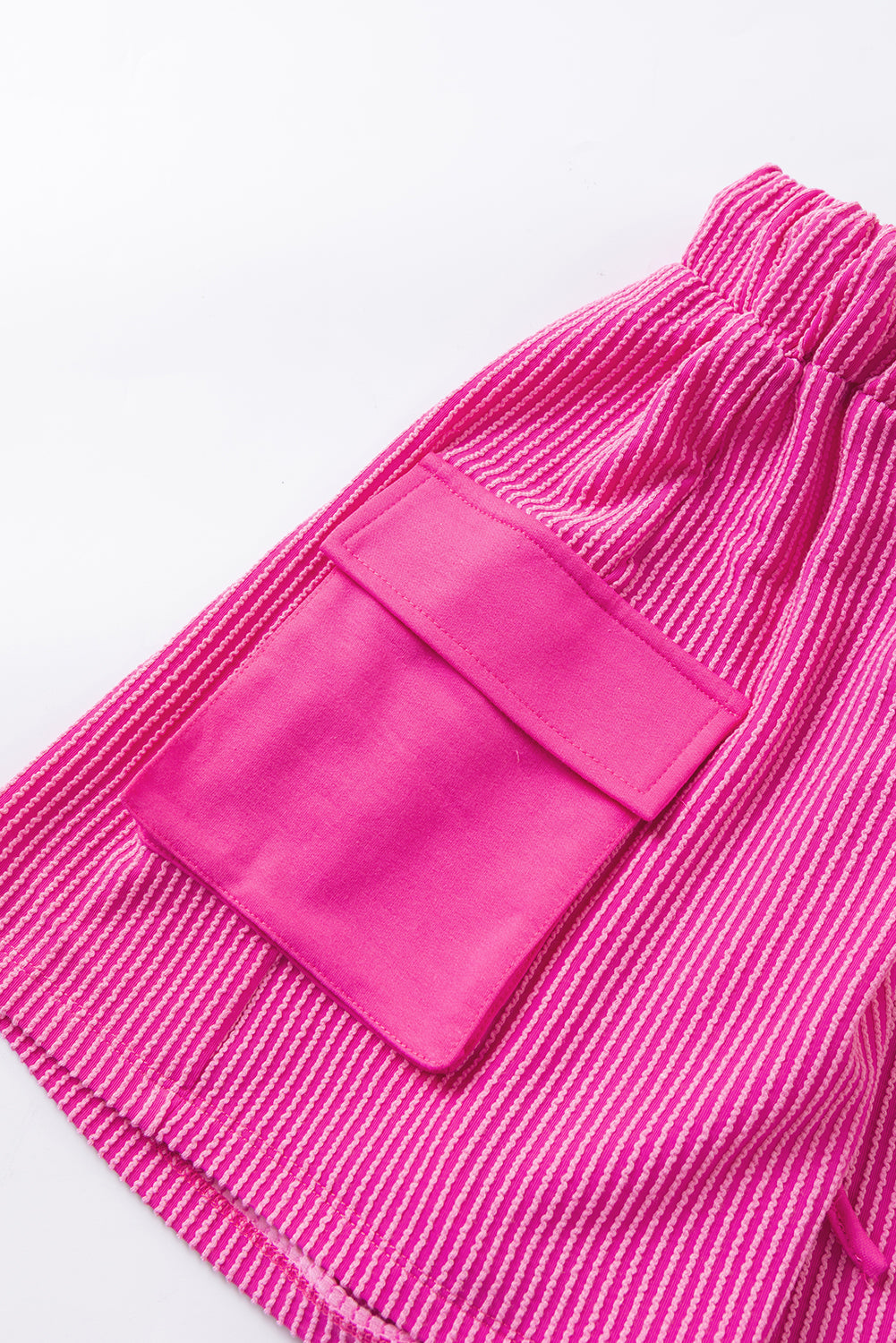 Bright Pink Cargo Pocket Wide-leg Shorts